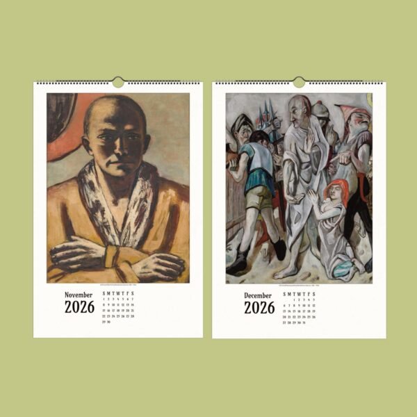Artistic 2026 calendar pages featuring paintings.