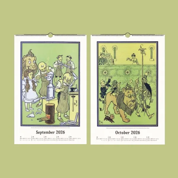 Wizard of Oz calendar, September and October 2026.