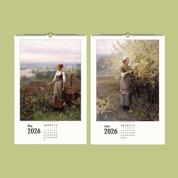 Daniel Ridgway Knight - Graceful Beauty in Bloom | Wall Calendar - Image 4