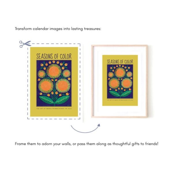 Transform calendar images into framed wall art.