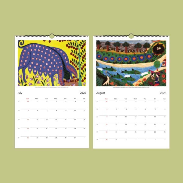 Colorful 2026 July and August calendar pages.