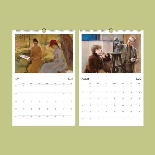 Calendar pages for July and August 2026