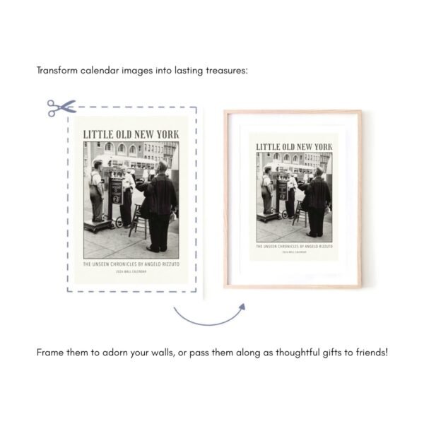Transform calendar images into framed wall art gifts.