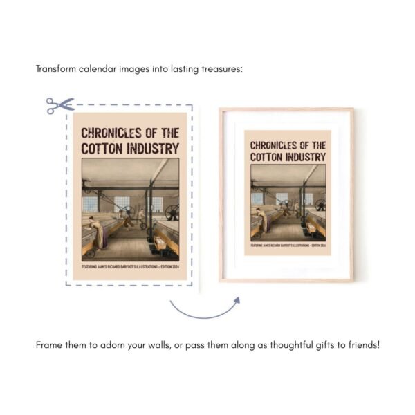 Chronicles of the Cotton Industry framed artwork.