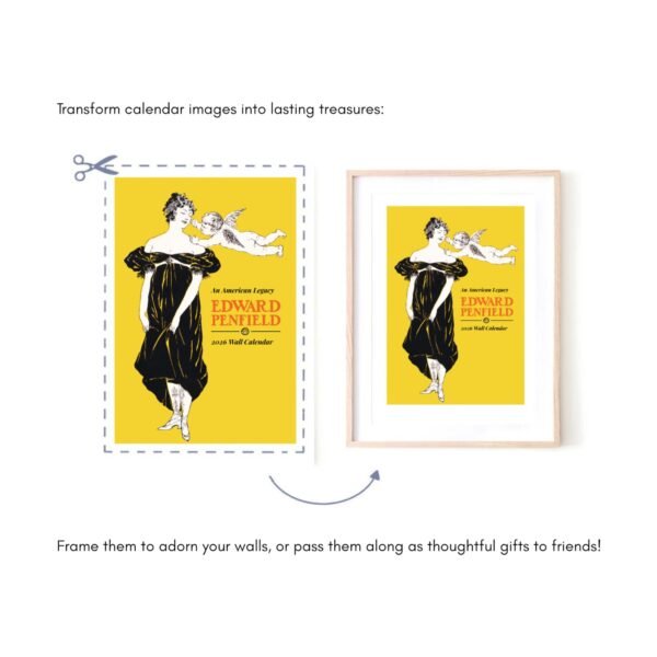 Transform calendar images into framed art pieces.