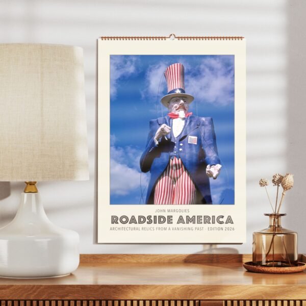 Uncle Sam statue, Roadside America calendar 2026.