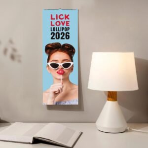 Girl with lollipop and sunglasses poster 2026