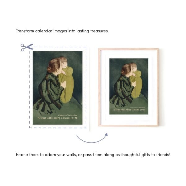 Calendar image transformed into framed artwork.