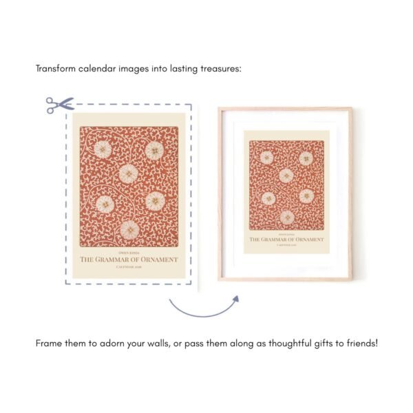 Transform calendar images into framed ornaments.