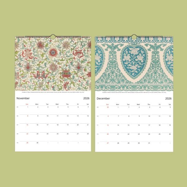 Decorative November and December 2026 calendar pages shown.