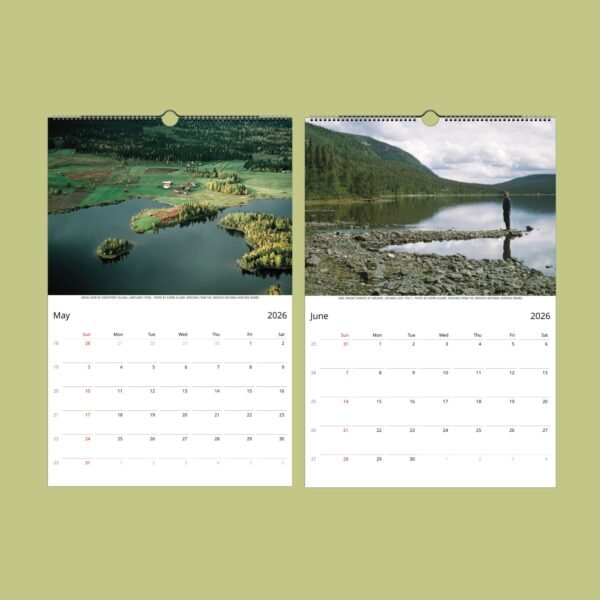 2026 May June nature calendar pages