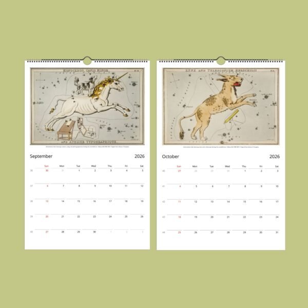 2026 calendar pages for September and October.