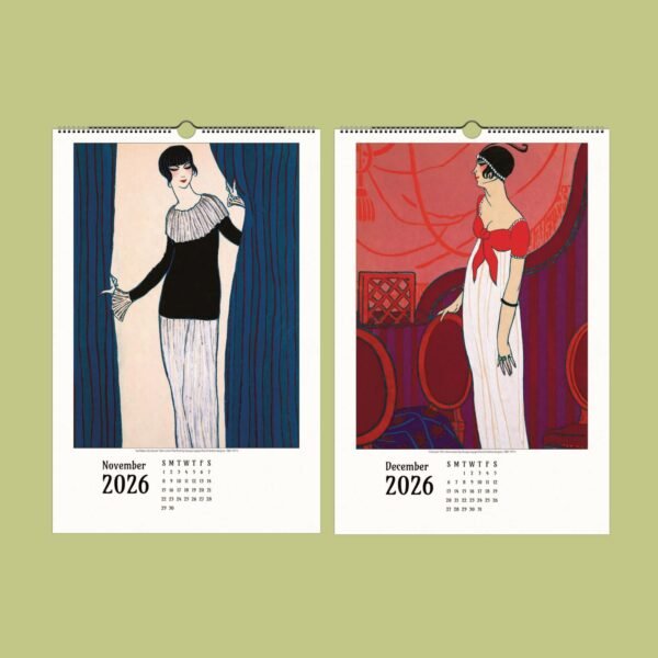 1926 calendar art for November and December