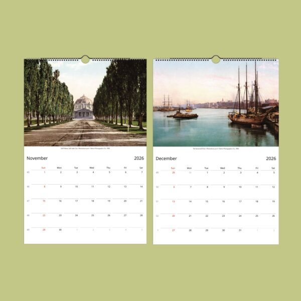 2026 calendar pages for November and December.
