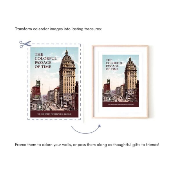 Transform calendar images into framed art pieces.