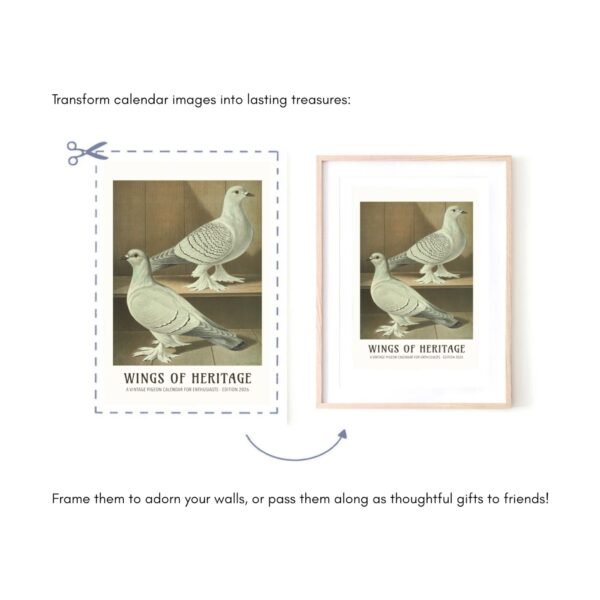 Transform calendar images into framed wall art.