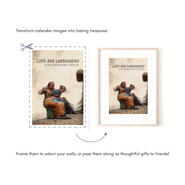 Transform calendar images into framed art pieces.