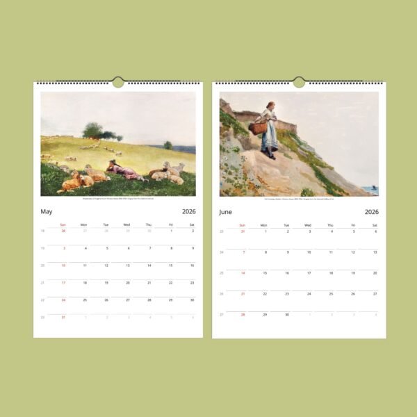 2026 calendar pages for May and June