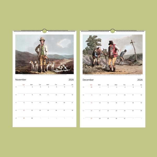 2026 calendar pages for November and December.