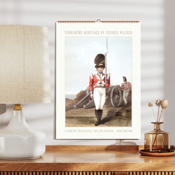 2026 calendar with historical soldier illustration