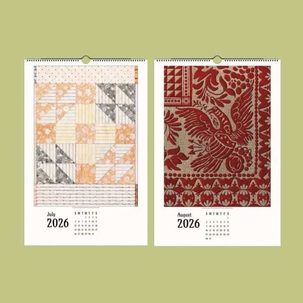 July August 2026 calendar with artistic designs