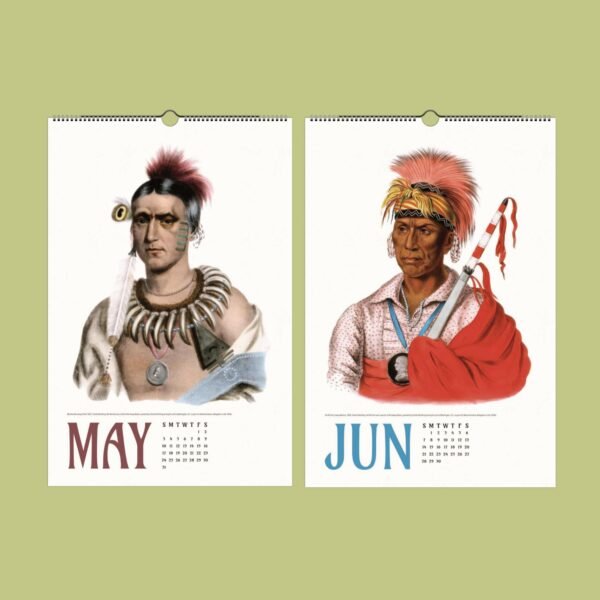 May and June illustrated calendar pages.