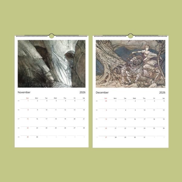 Arthur Rackham - The Rhinegold & the Valkyrie | Wall Calendar - Image 7
