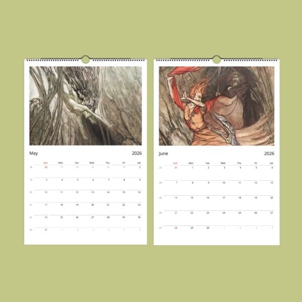 Arthur Rackham - The Rhinegold & the Valkyrie | Wall Calendar - Image 4