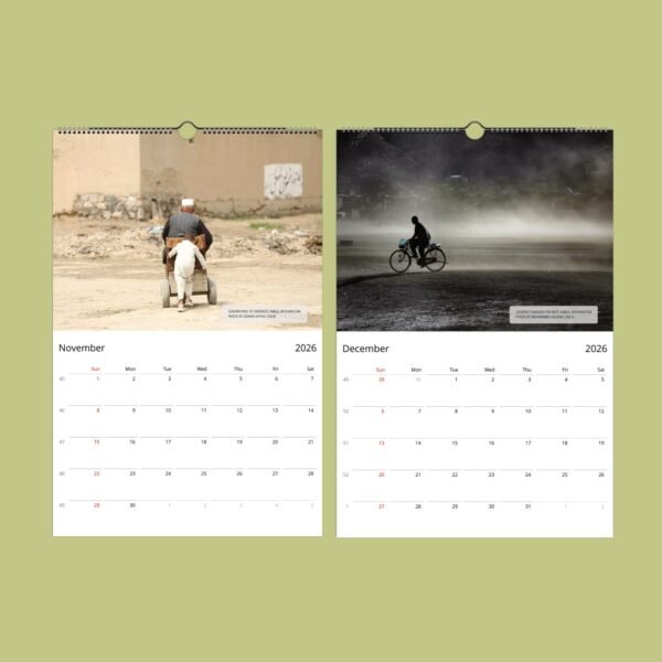 2026 calendar pages for November and December.