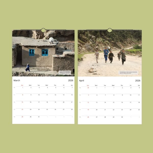 2026 calendar pages for March and April.