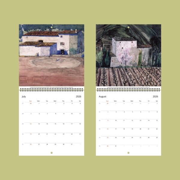 2026 wall calendar with July and August views.