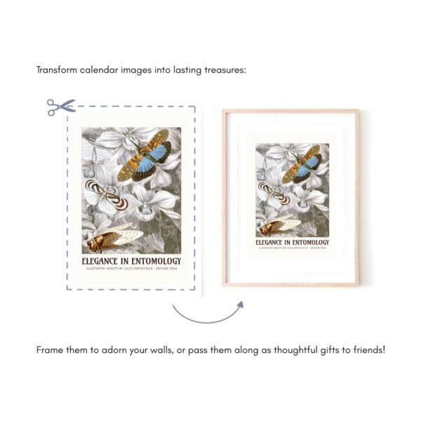 Transform calendar images into framed art pieces.