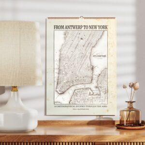 From Antwerp to New York map calendar 2026.