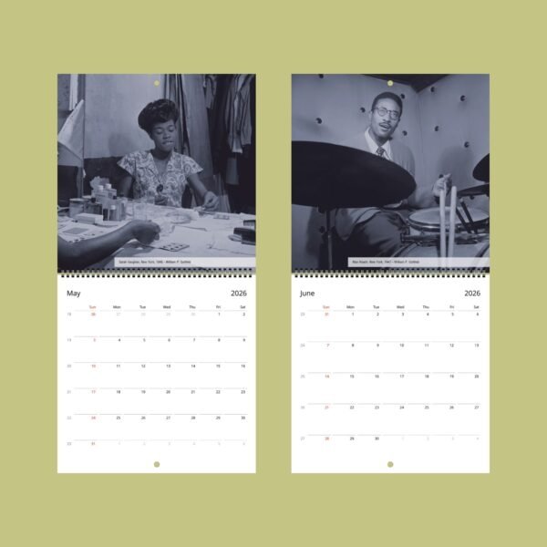 Vintage jazz calendar for May and June 2026