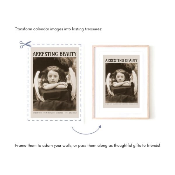 Arresting Beauty calendar framed for wall or gift.