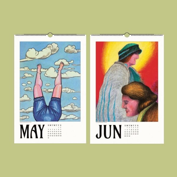 Illustrated May and June calendar pages.