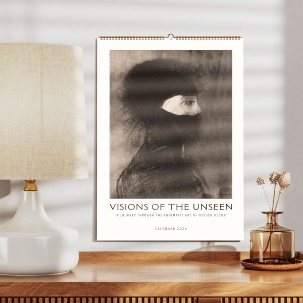 2026 calendar with Odilon Redon artwork on display.