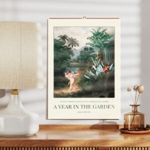 2026 garden calendar with botanical artwork