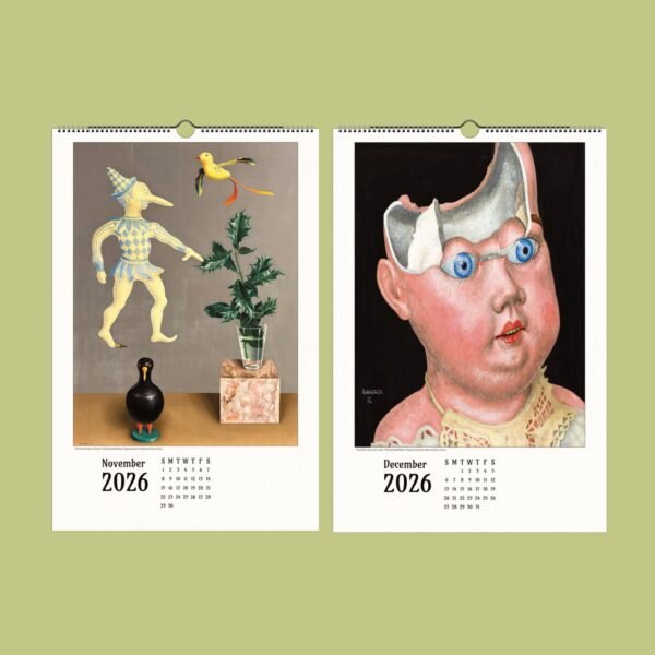 Surreal calendar artwork for November and December 2026.
