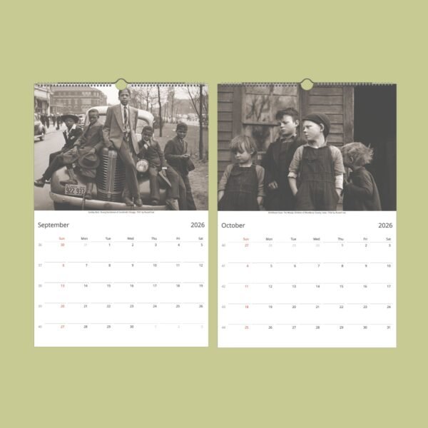 Vintage calendar pages: September and October 2026.