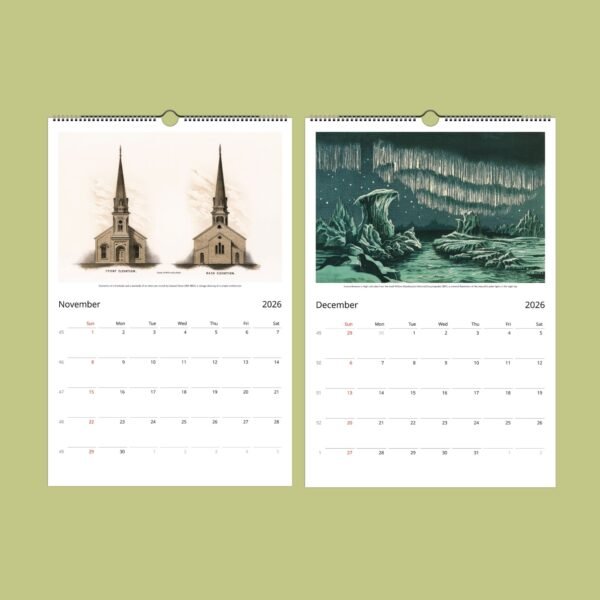 2026 calendar pages for November and December
