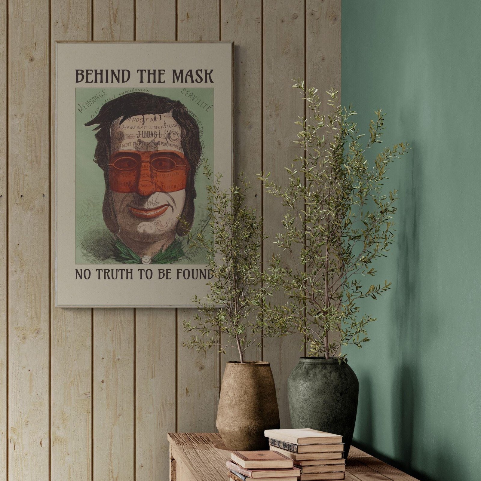 Phrenology Caricature Art Print: Vintage Satirical Decor - Image 4
