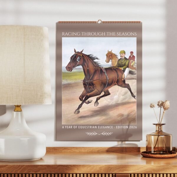 2026 equestrian calendar featuring horse illustration