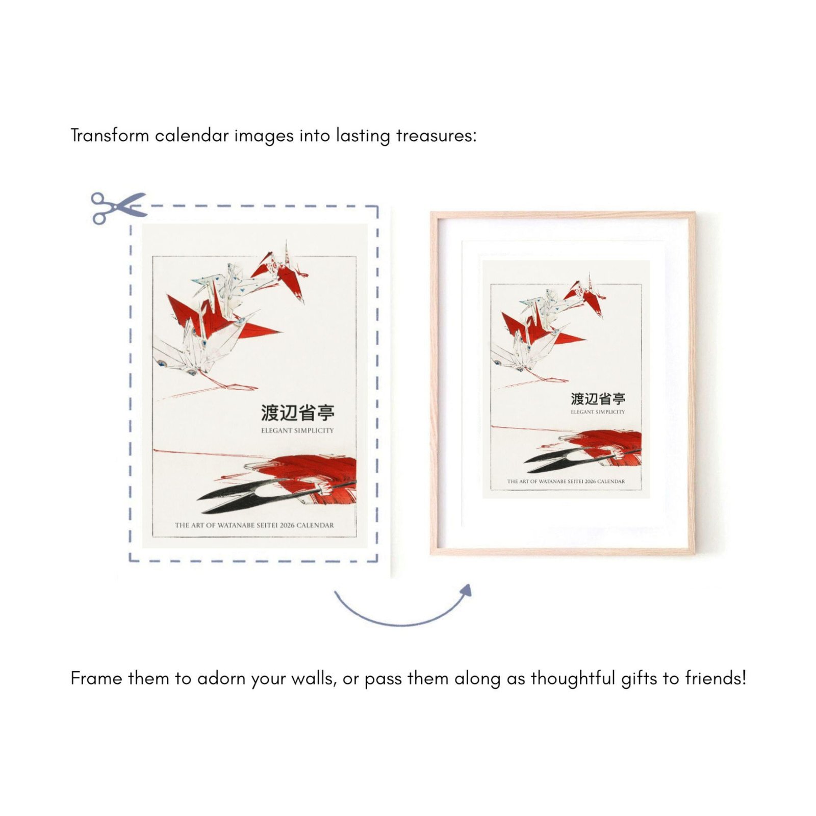 Transform calendar images into framed art.