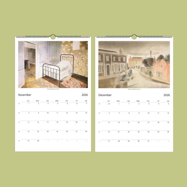 2026 calendar featuring November and December pages.