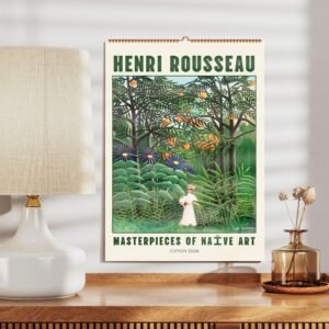 Henri Rousseau art poster with jungle scene