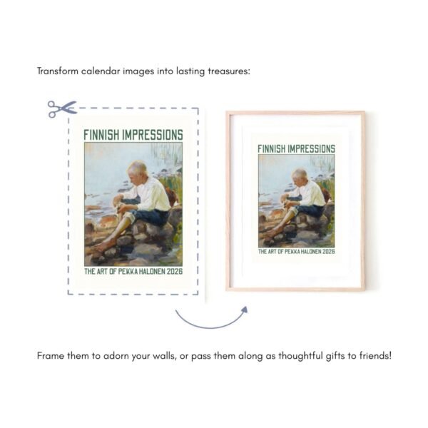 Transform Finnish Impressions calendar into framed art gift.
