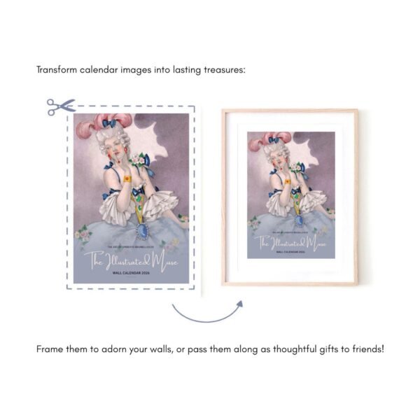 Illustrated Muse calendar transforms into art for framing.