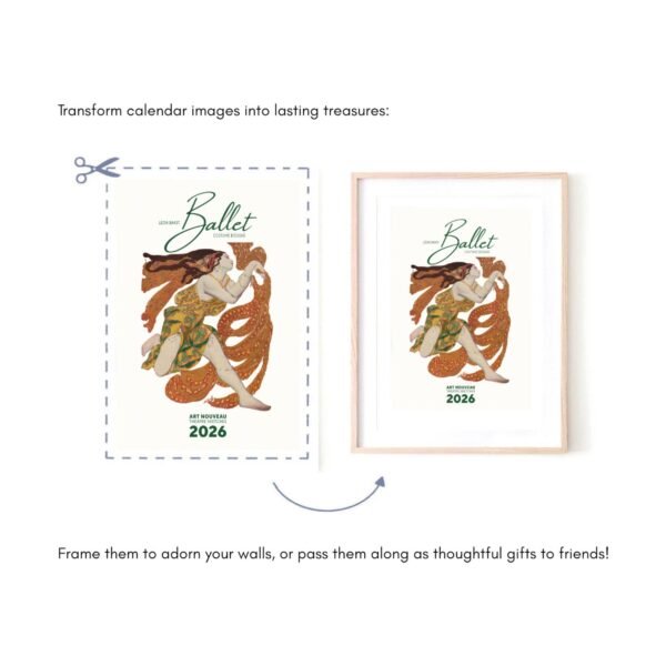 Transform calendar images into framed art pieces.