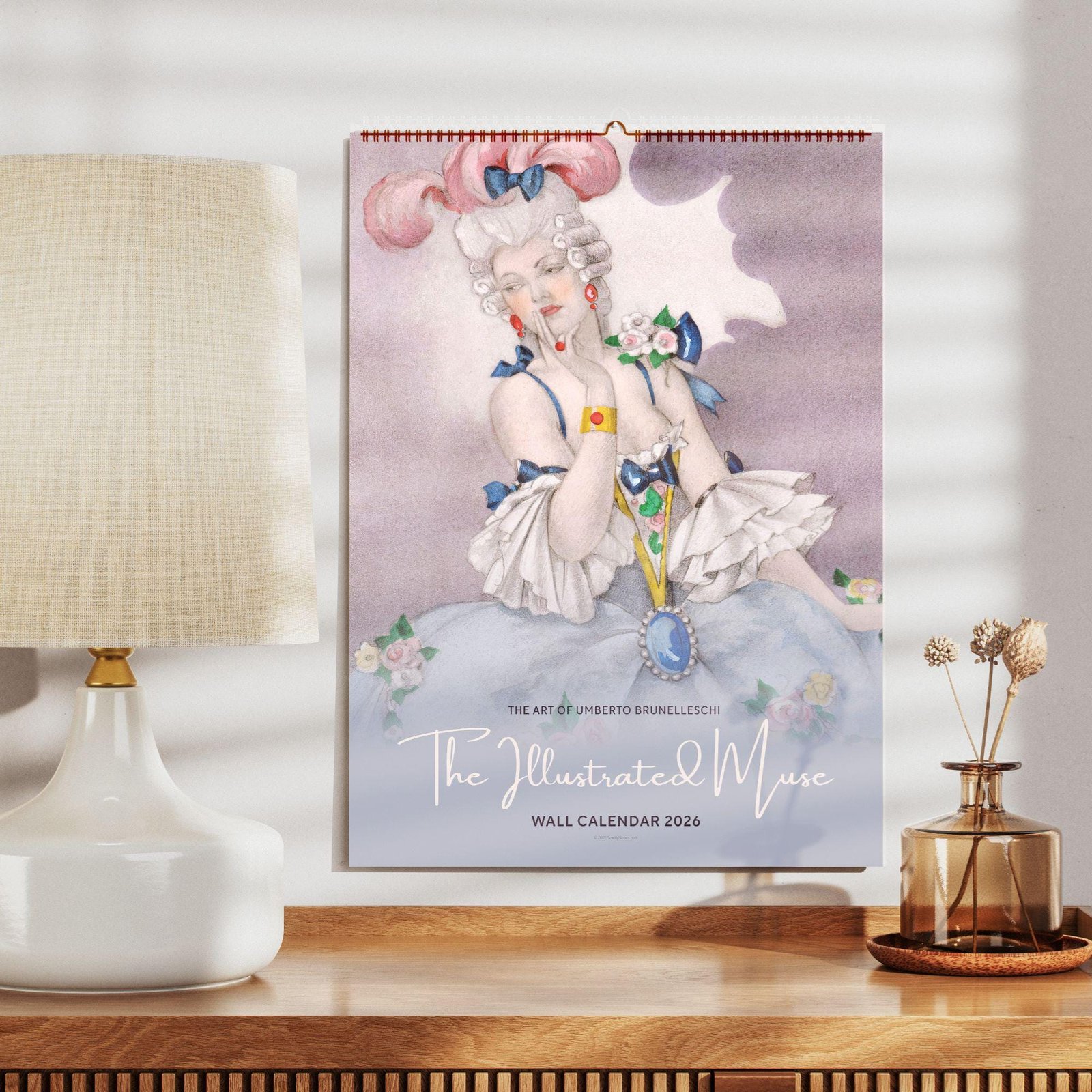 2026 wall calendar with illustrated artwork.